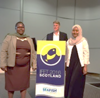 Chikondi (to the left) accepts her award at the Conference Chikondi (to the left) accepts her award at the Conference