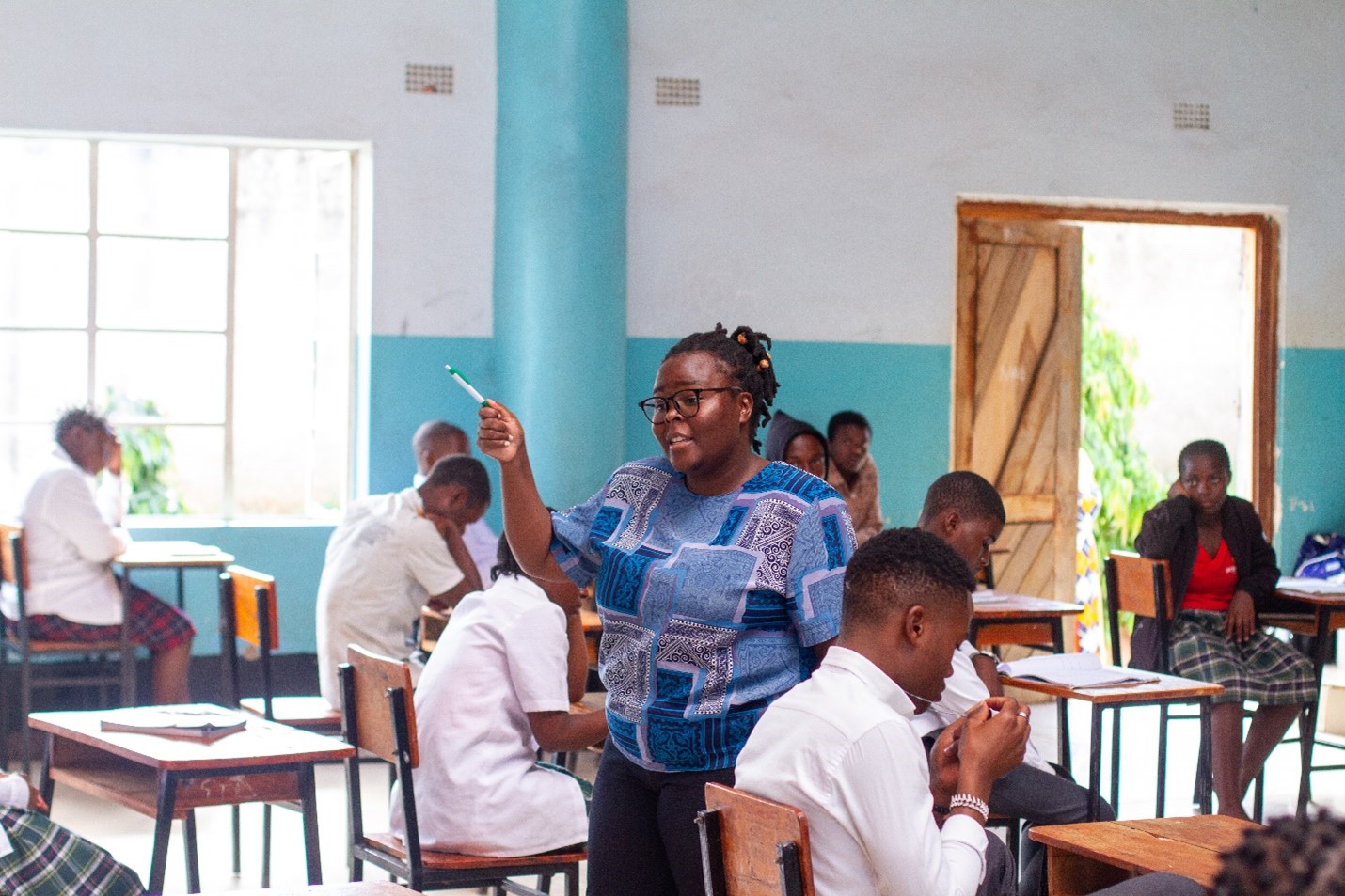 Madalitso speaking at a youth engagement session.