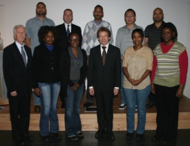 Rector Konrad Osterwalder (front row, fourth from left), Executive Director Max Bond of the Office of the Rector (back row, second from left), and UNU-GTP Director Ingvar B. Fridleifsson (front row, first from left) with UNU-GTP postgraduate Fellows.