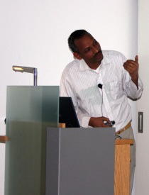 Andemariam Teklesenbet from Eritrea presenting his MSc thesis project