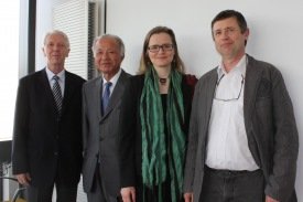 Dr. Ingvar Birgir Fridleifsson (director of UNU-GTP), Prof. Kazuhiko Takeuchi (UNU Vice-Rector and d…