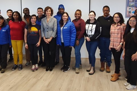 Audrey Azoulay, Director General of UNESCO, with the 2024 GRÓ GPT cohort and alumni