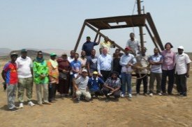 Short course participants and instructors by well AS-3 in the Assal geothermal field