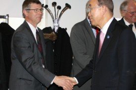 UNU-FTP director Tumi Tomasson and Ban Ki-moon