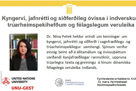 UNU-GEST & RIKK Guest Lecturer Nina Petek