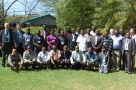 Participants and lecturers in Naivasha, Kenya