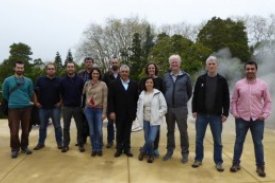 Participants, lecturers and organizers in the Ribeira Grande geothermal field, São Miguel island